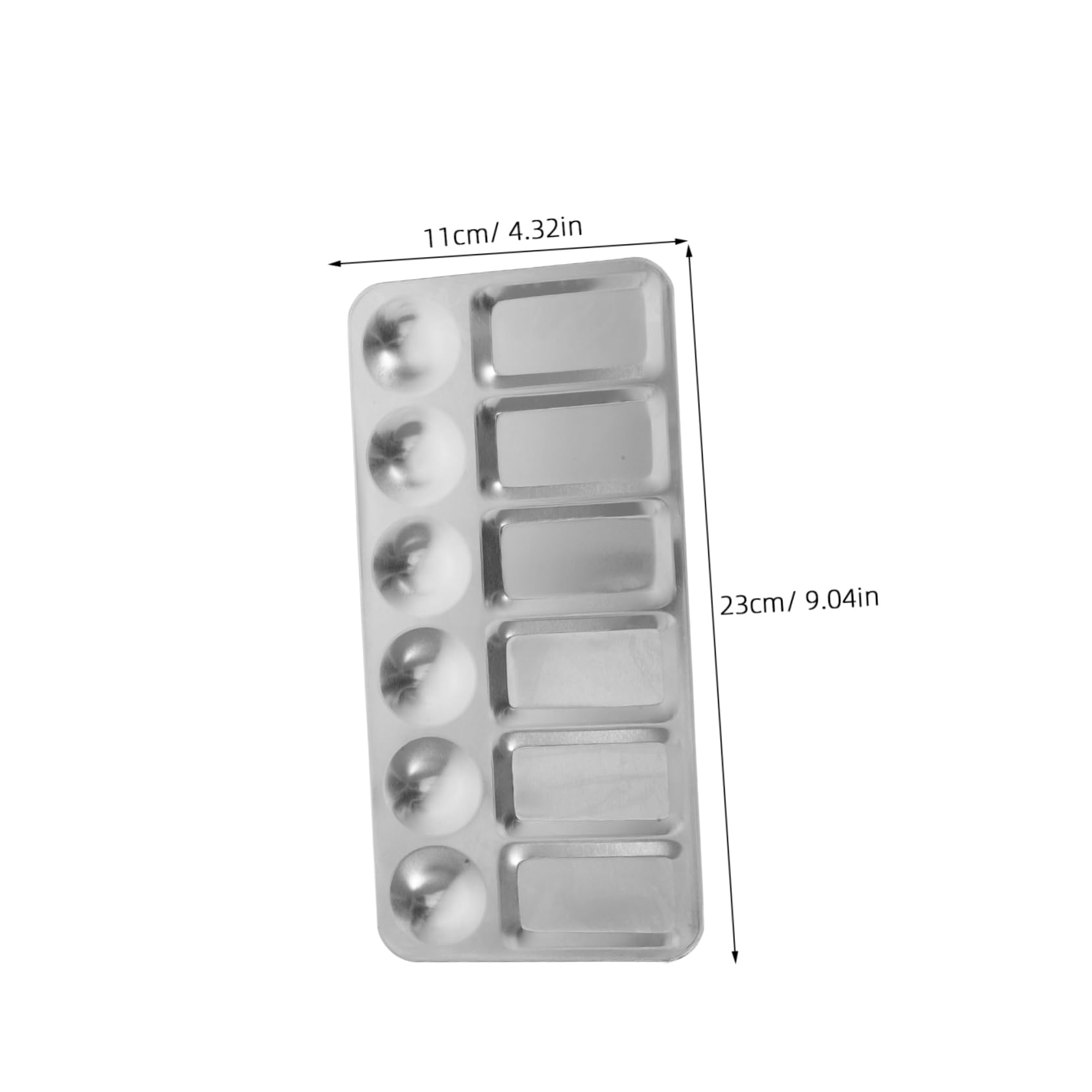 Homoyoyo 12-Grid Pigment Trays Lightweight Metal Painting Trays for Art Drawing