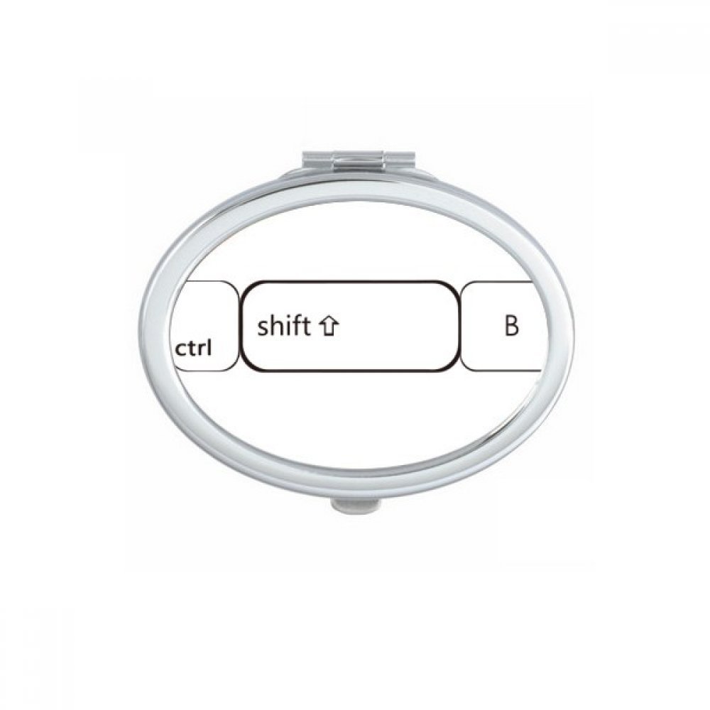 Miroir ovale compact à glisser dans le sac pour retouche maquillage