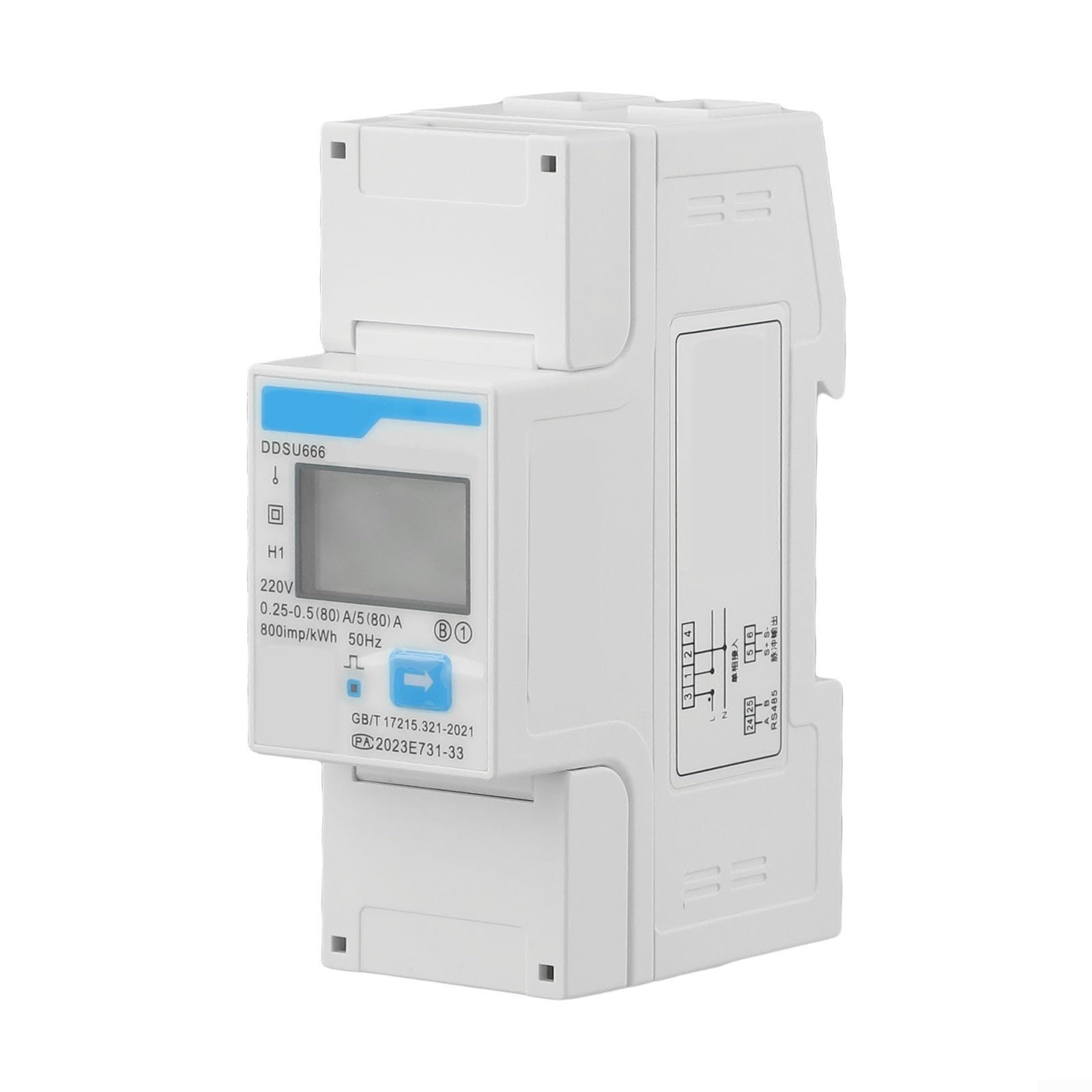 Für Smart DDSU666 Einphasen-Stromzähler mit RS485 zur präzisen Leistungsüberwachung in Solar- und Elektrofahrzeug-Ladesystemen