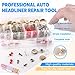 Glarks 272Pcs Car Roof Headliner Repair Kit, 60Pcs Beige Car Roof Repair Rivets Headliner Repair Button, Red Push Pins, Headliner Retaining Pins Suitable for Major Brands of Cars (Beige, 152Sets)