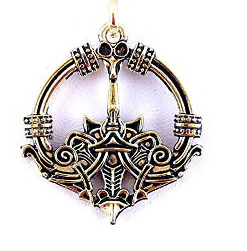 Pendentif doré Haithabu amulette viking bijoux anciens médiévaux