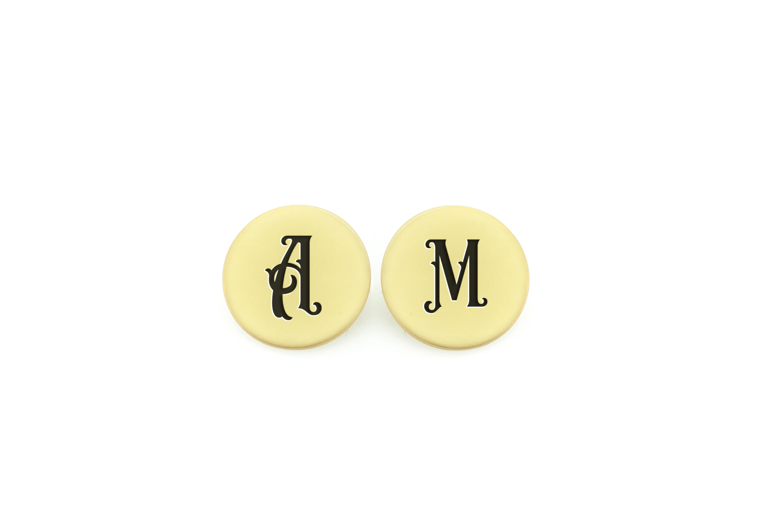 Boucles d'oreilles lettre gothique initiales de nom personnalisées - 5