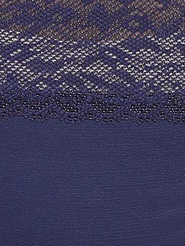 Image of Clovia Women's Lace Low Waist Thong in Blue
