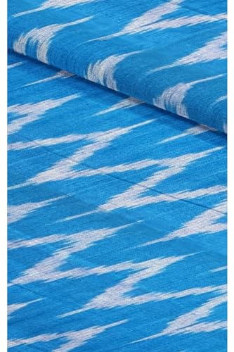 Image of Chalostore Cotton Pochampally ikat unstitched blouse, Kurthi, long frock fabric material for women (1 meter, 2 meters & 3 meters)