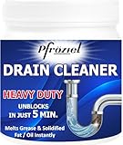 Pfroziel heavy duty Drain cleaner (450 g) Instant Blockage opener to clear Clogged Drains sink pipe I powder 450Gms