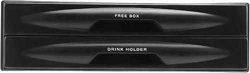 Miniatura 3 de Caja de almacenamiento de radio de coche,Bolsillo de radio DIN único,Multiuso ABS Universal 1DIN 2 Capa Negro Portavasos para recoger artículos