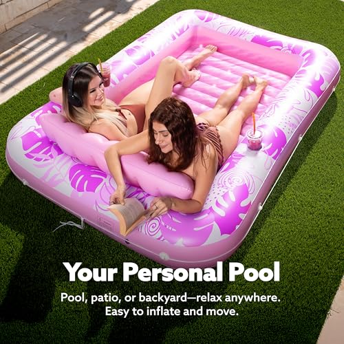 image for SLOOSH Inflatable Tanning Pool Lounger Float, 85