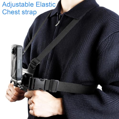 Image of PellKing Accessories Kit for Insta360 X5, Chest Mount Head Strap Backpack Strap Clip Wrist Strap, 360Rotating Adapter + Quick Release Magnetic Mount for Insta360 One X5 Camera