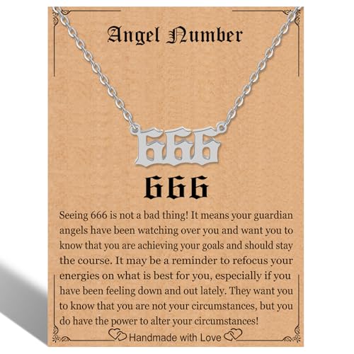 Collier 666 en argent cadeau d'anniversaire spirituel pour femme