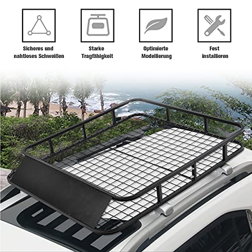 Dachkorb COSTWAY Universal Metall für Auto mit 120 cm Gepäckträger