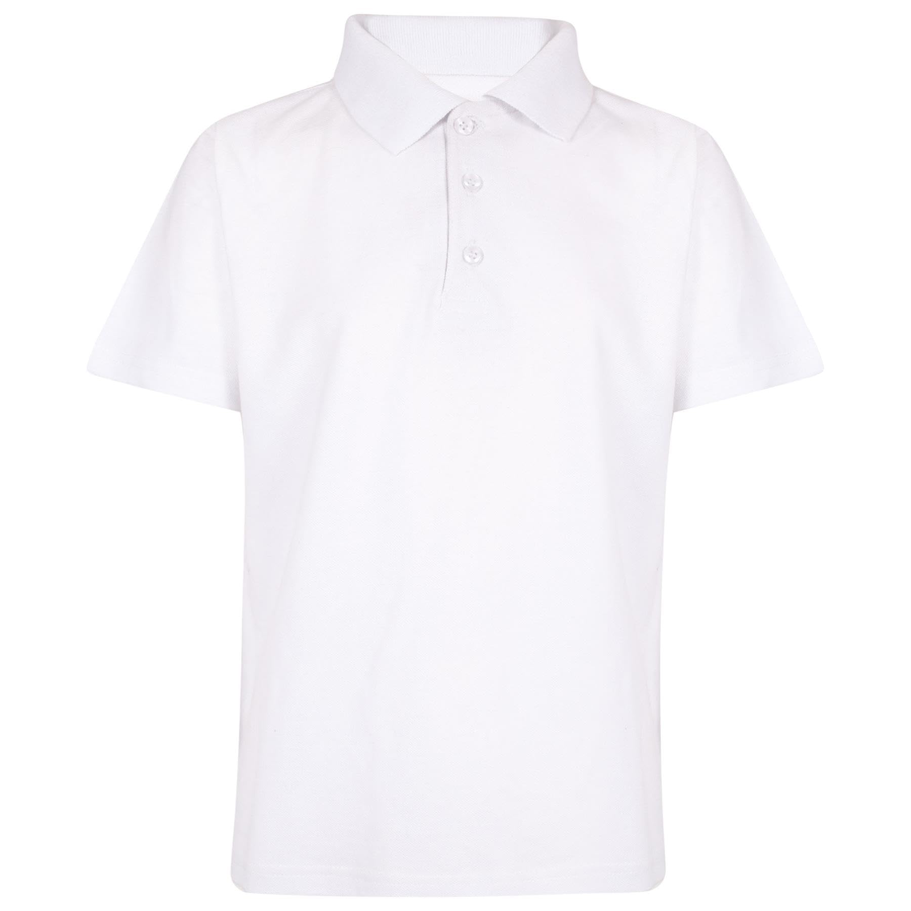 A2Z 4 Kids Niñas Niños Camisetas Polo Plain Verano Camisetas y Camisetas sin Mangas Moda Sensación Suave - PL Polo T Shirt White 10 Pack 9-10