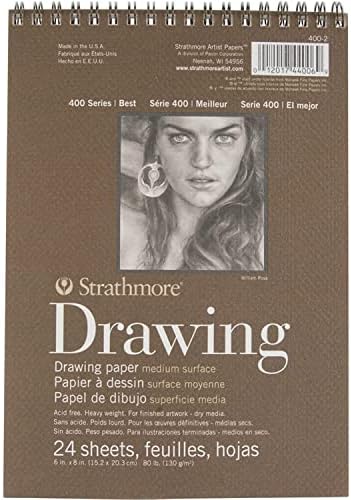 Strathmore Medium Drawing Spiral Paper Pad 6"X8"-24 Sheets -62400200