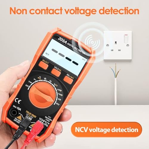 Digital Multimeter,Trms 6000 Counts ,Volt Multi Meter,Auto-Ranging Voltmeter With Ncv,Ac/Dc Voltage And Current,Frequency,Continuity,Temperature And Automotive #TOP5