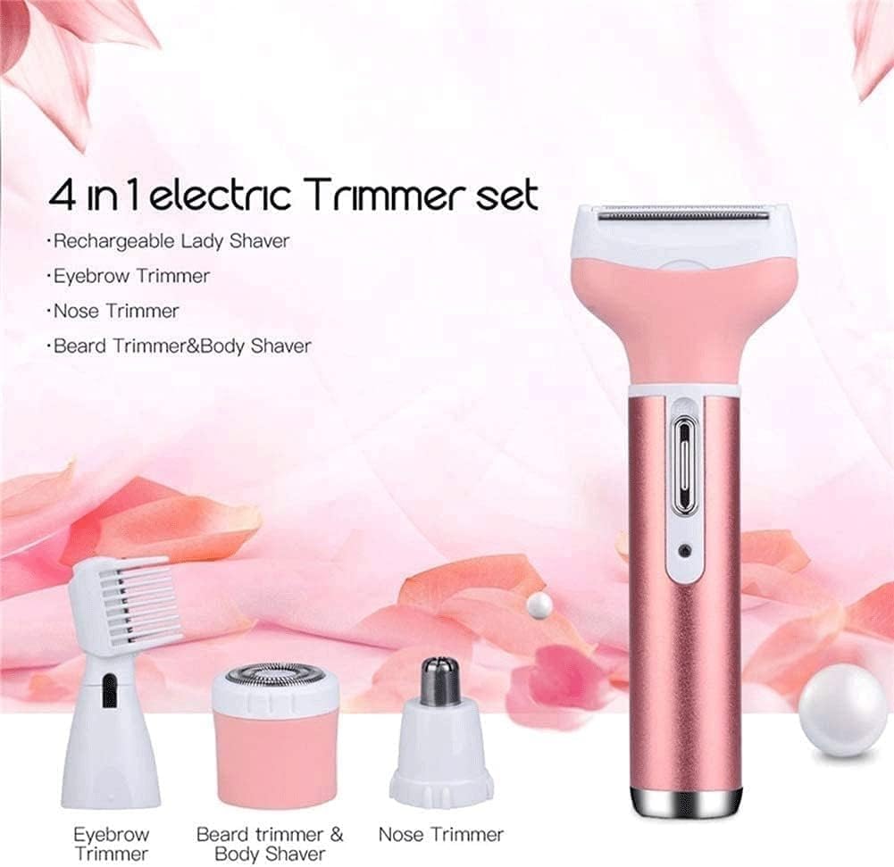Depilación Facial for Mujeres, afeitadora y Recortadora, inalámbrica, Recargable, for Uso en seco húmedo, Kit de Belleza - precisa
