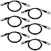 GLS Audio 3ft Patch Cable Cords - XLR Male To XLR Female Black Cables - 3' Balanced Snake Cord - 6 PACK