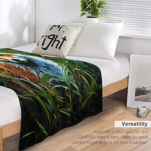 Couverture en renard 3D impression chaude de qualité supérieure en flannel