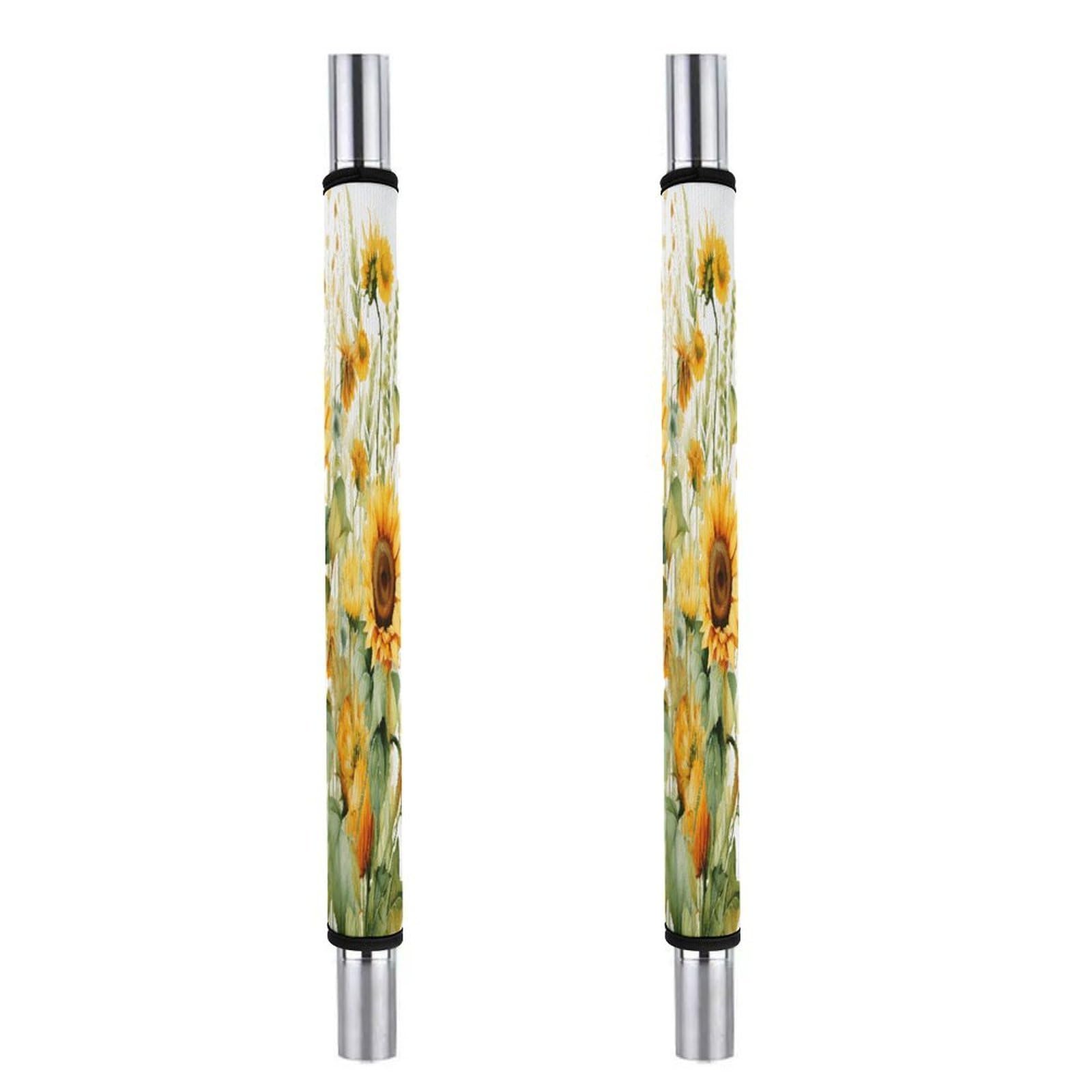 ADFGYERH Sunflower and Corn Refrigerator Door Handle Covers 2 PCS, Refrigerator Handle Covers Non-Slip Fridge Handle Covers for Oven Microwave Dishwasher Appliance Door Sleeves