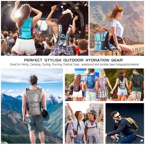 Hydration Backpack Pack, Water Backpack 20L Capacities Included 2L Hydration Bladder, Festival Essential - Rave Hydration Pack Hydropack Hydro for Hiking, Festival Gear - Image 6