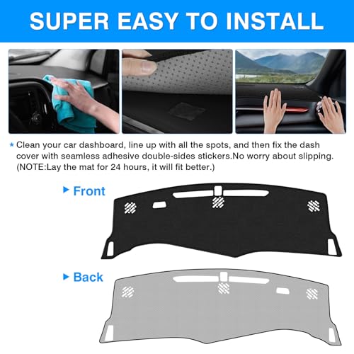 Image of Autorder Dashboard Cover Mat for 2025 2026 Chevy Chevrolet Equinox Accessories Dash Cover Upgrade Velvet Dash Mat UV Rays Protector(Not for Chevrolet Equinox EV)