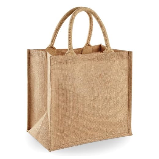 Westford Mill, Einkaufstasche aus Jute, mittelgroß, natur, 30 x 30 x 19 cm