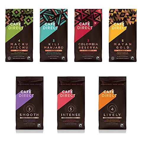 Cafédirect 7 Bags Mixed Case Selection Including: Machu Picchu, Mayan Gold, Kilimanjaro Cafe Direct 7 x 227g Cover