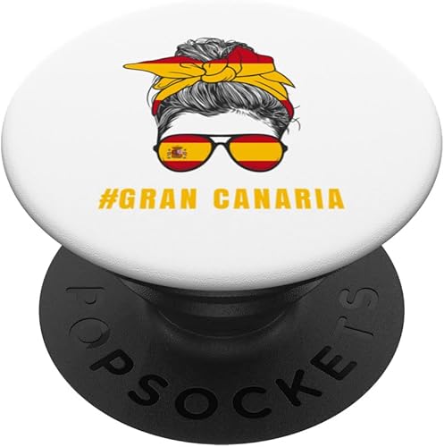 Gran Canaria Spanish Lady Spain Flag PopSockets Swappable PopGrip