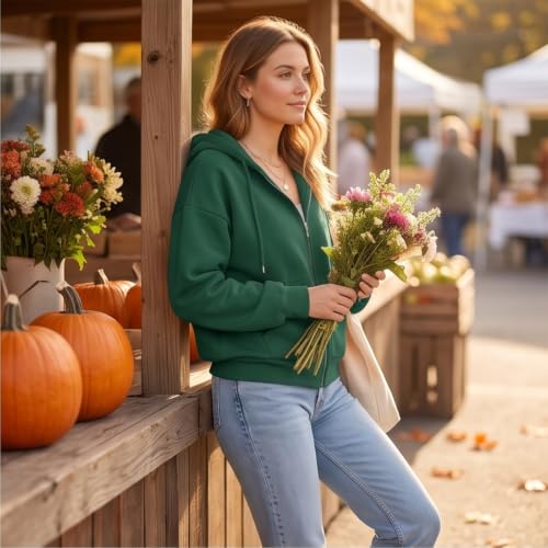 Elneeya Womens Zip Up Hoodies Cute Athletic Running Plus Size Sweatshirt - image 3