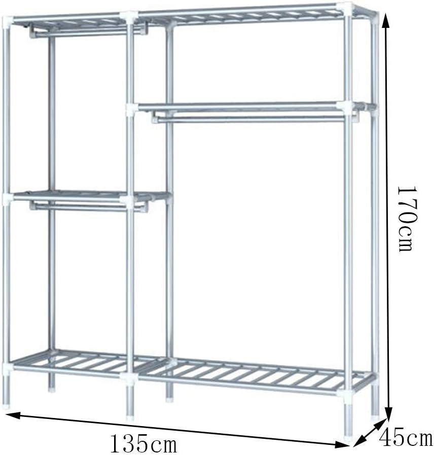 Cloth Wardrobe Clothes Closet, Portable Closet Wardrobe Storage Closet Standing Closet Fabric Cabinet Portable Wardrobe,B_135X45X170CM