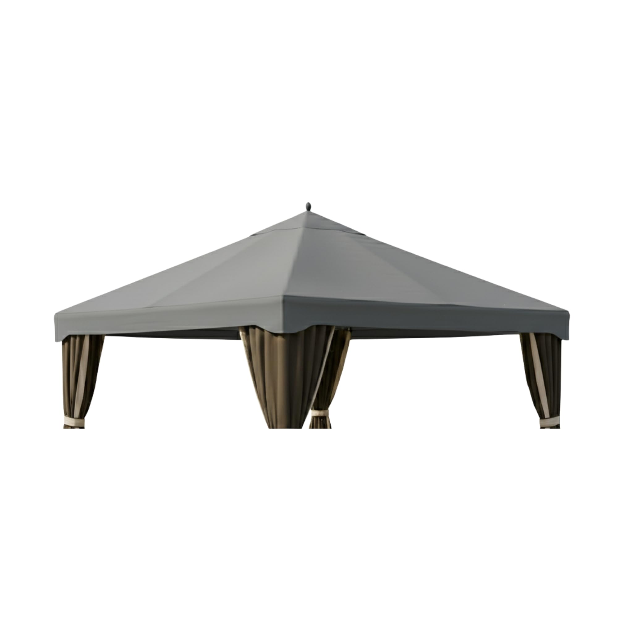 Garden Winds Replacement Canopy Top Cover for Garden Treasures 10x12 Gazebo - Riplock 350 - Slate Gray-picture-30