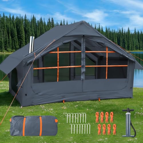 Carpa Inflable para Camping 4 Personas, Fácil Montaje