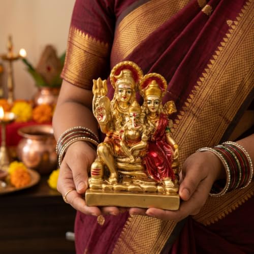 Image of ZAICUS Shiv Parivar Idol for Home Temple, Pooja & Home Decor
