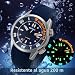Imagen de BERNY Reloj De Buceo Hombres 20ATM Movimiento Automático Reloj De Pulsera con Cristal De Zafiro Correa De Silicona Cómoda Super Luminoso