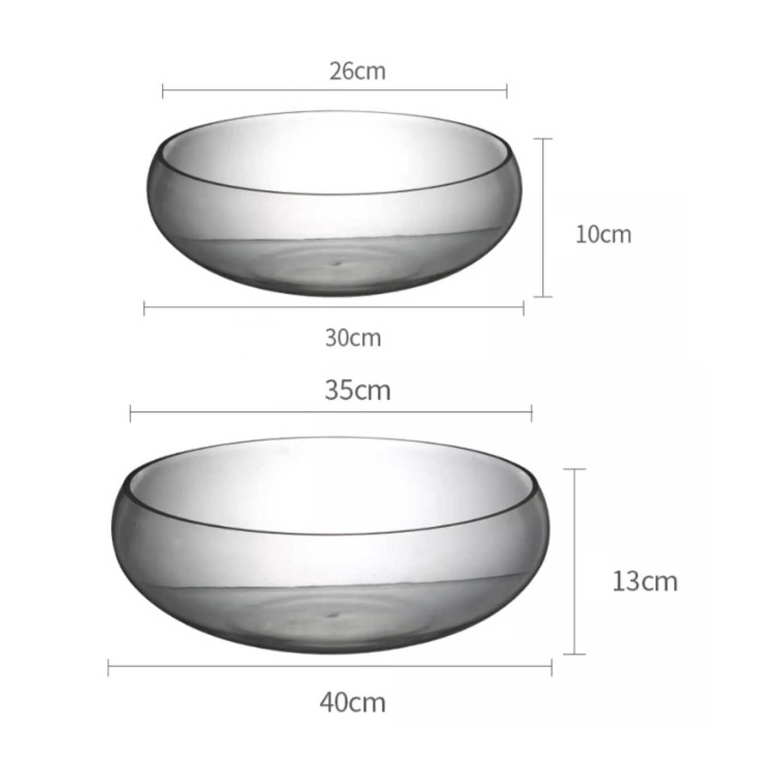 Acuario Tanque de peces de vidrio grande, diámetro ancho, tanque de peces en forma de cuenco, tanque de tortuga transparente, decoración de escritorio, planta hidropónica, macetero Acuario(Grande)