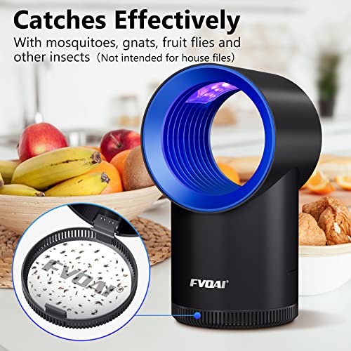 Fvoai Fly Trap Indoor, Fruit Fly Traps For Indoors H3 Mosquito Zapper Indoor Insect Trap With Suction, Time Setting, Bug Light & 10 Pcs Sticky Glue Boards (Blue) #TOP2