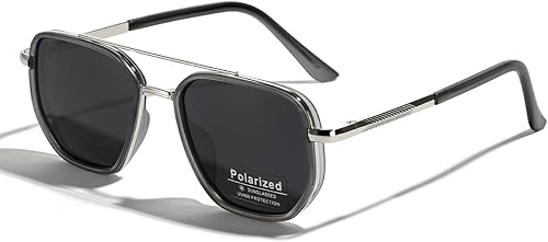 TR90 Lunettes de soleil polarisées rétro carré plat doubl LIGOES