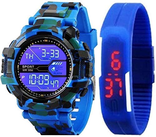 SELLORIA Digital Blue Sports militry Boys and Girls Combo Watch (B08JKLBLZK) Amazon Price History, Amazon Price Tracker