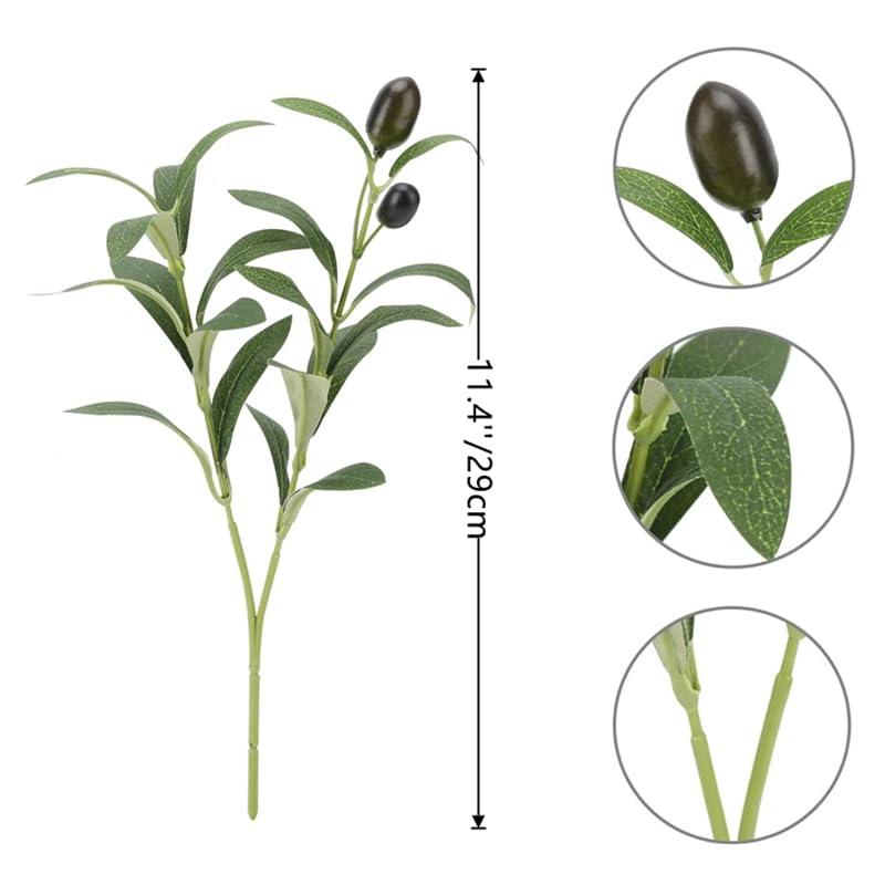 Waipfaru Künstliche Olivenzweige – 8 Stück à 45,7 Cm Für Vasen, Deko & Tafelarrangements
