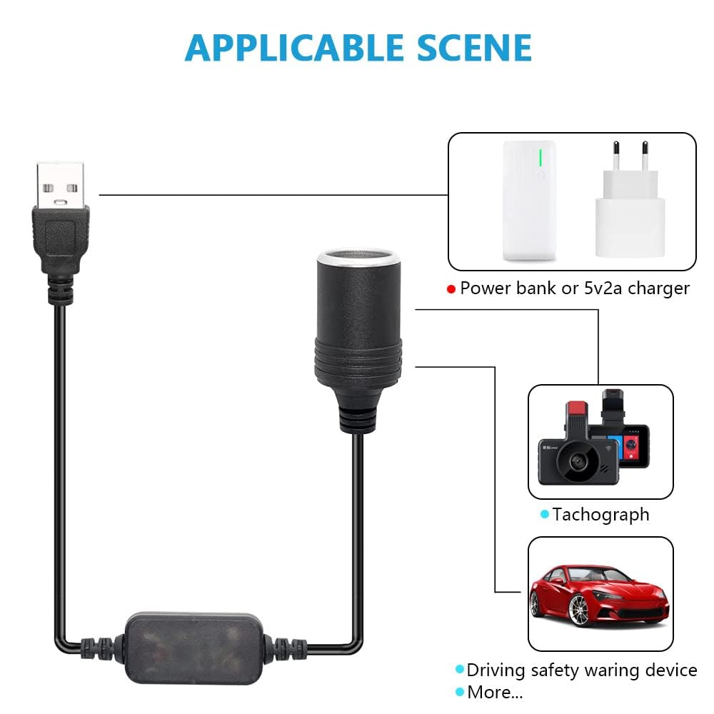 12 Volt Adattatore Per Accendisigari, Porta USB A 12V Presa