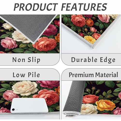 Alfombra cocina lavable antideslizante de pack doble duradero de fácil limpieza en verde oscuro 6