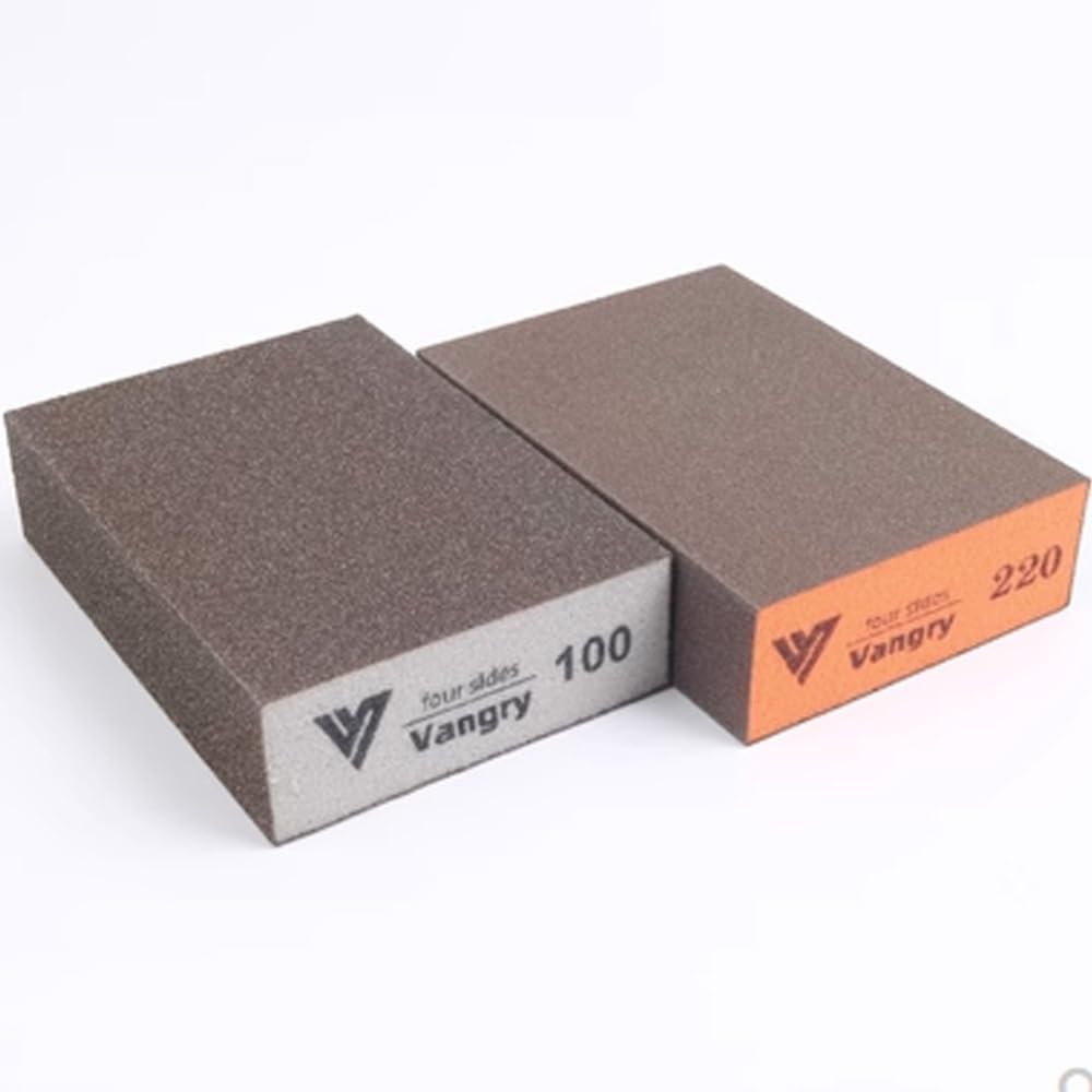 Spugne abrasive, Sabbia ad angolo. Blocco da 10 pezzi Wet Dry grana 60/100/120 lavabile riutilizzabile