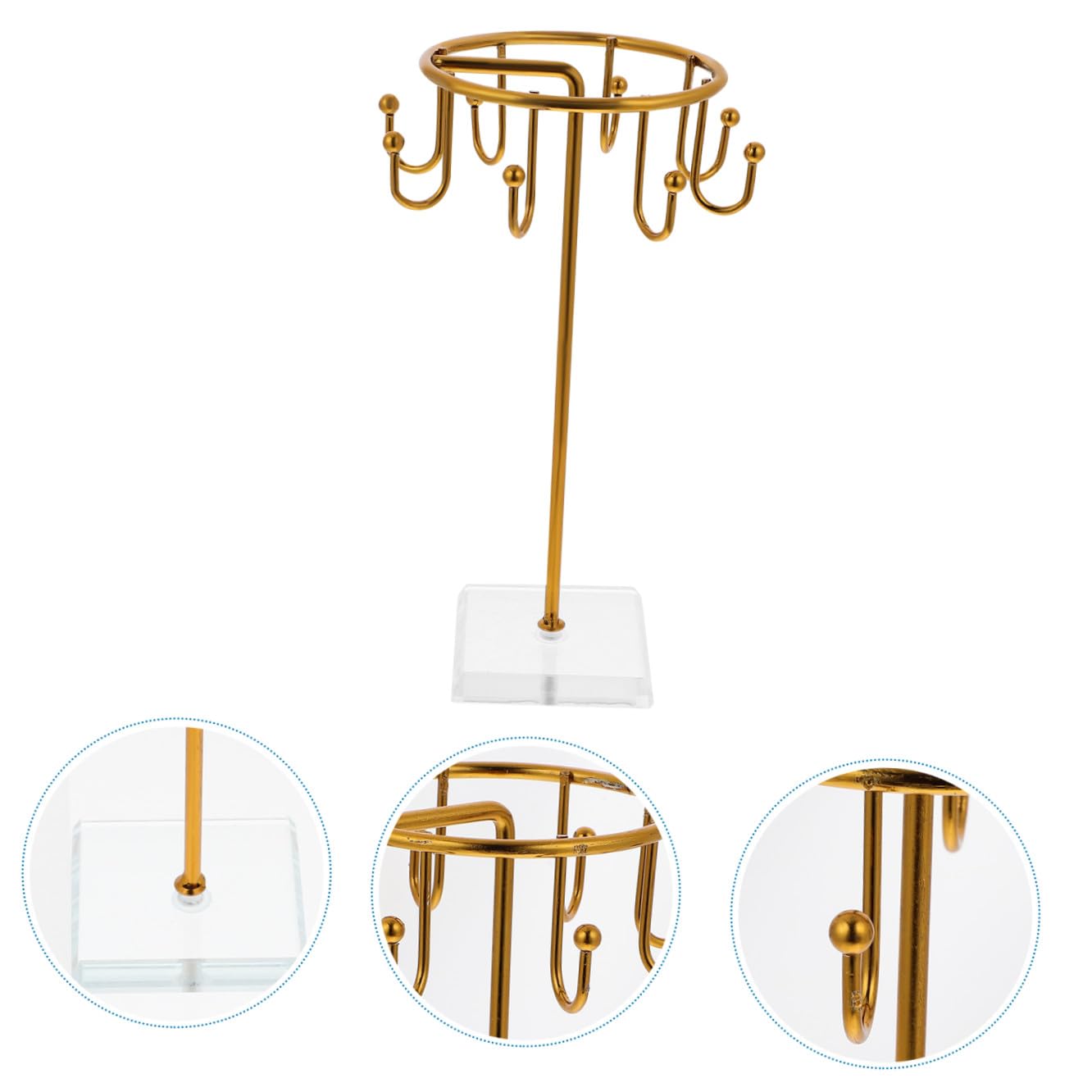 Amosfun 4 Piezas soporte de joyería base escritorio jewelry organizer estante de exhibicion collar exhibición del sostenedor de la pulsera soporte organizador de joyas planchar