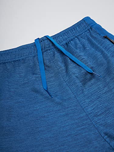 Image of TECHNOSPORT Men's Melange Slim Fit Techno Dry Trackpants Drawstring 2-Pocket Polyester Joggers for Gym Running Workout UPF50+ Anti Odour