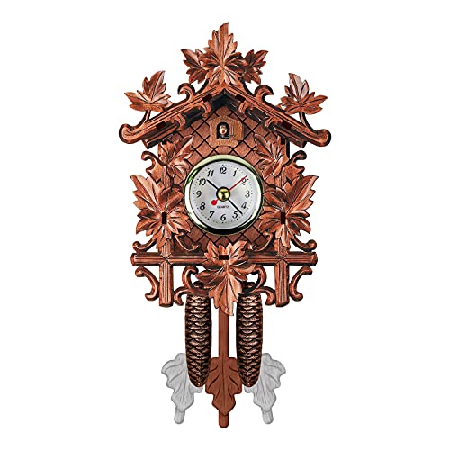 Ekrfxh Orologio da parete a cucù tradizionale in legno orologio