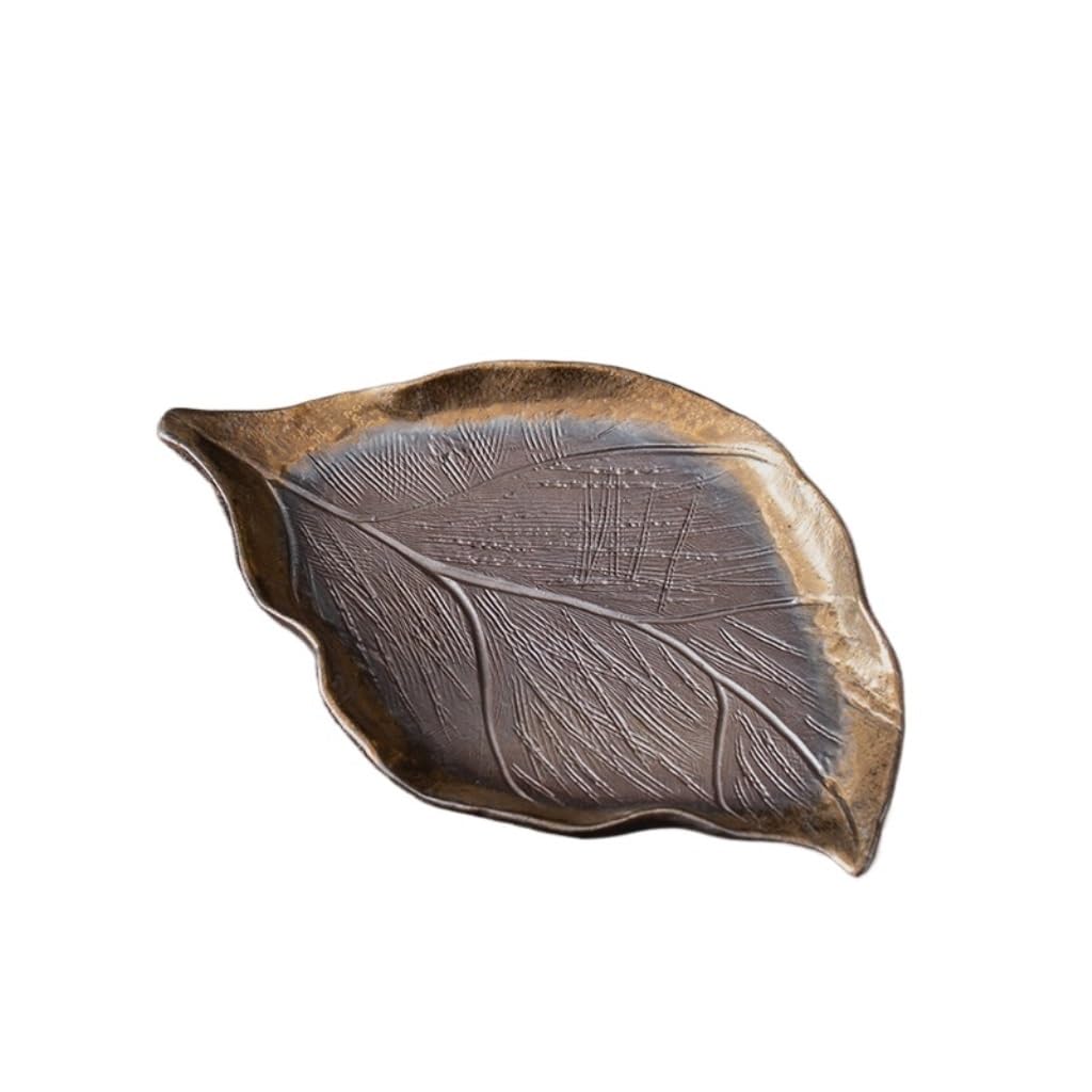 Bandeja de té Kong Fu, Bandeja de cerámica con Burbujas secas, Bandeja para Frutas para el hogar, Juego de té Kung Fu Retro, Adecuado para oficinas, cafeterías y cocinas.