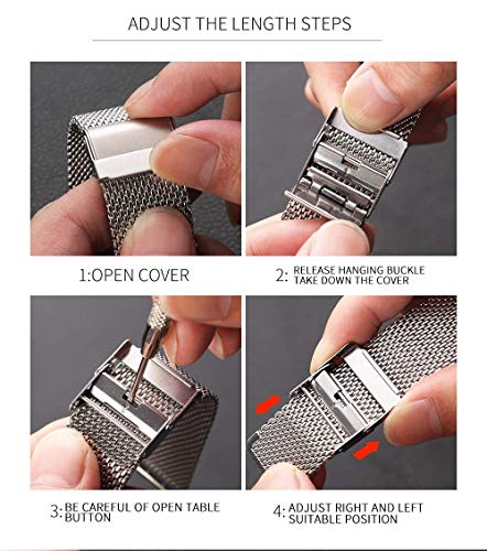Bracelet de montre 22mm universel acier inoxydable anti-usure - 6