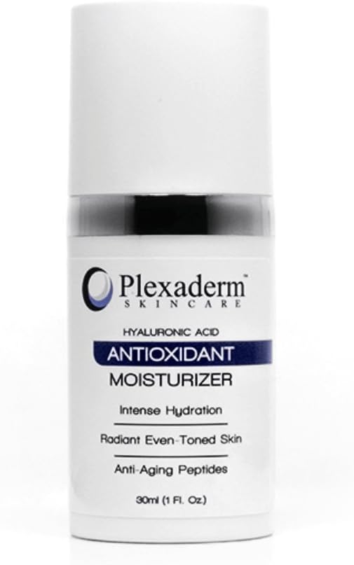 Plexaderm Antioxidant Moisturizer with Hyaluronic Acid, Resveratrol & Jojoba to Restore Youthful Looking Skin