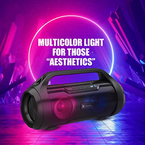 Image of Portronics Dash 11 40W Bluetooth Speaker with Multi Colour LED Light, in-Built FM, TWS, Aux-in Slot, Micro SD Card, Upto 4Hrs Playtime(Black)