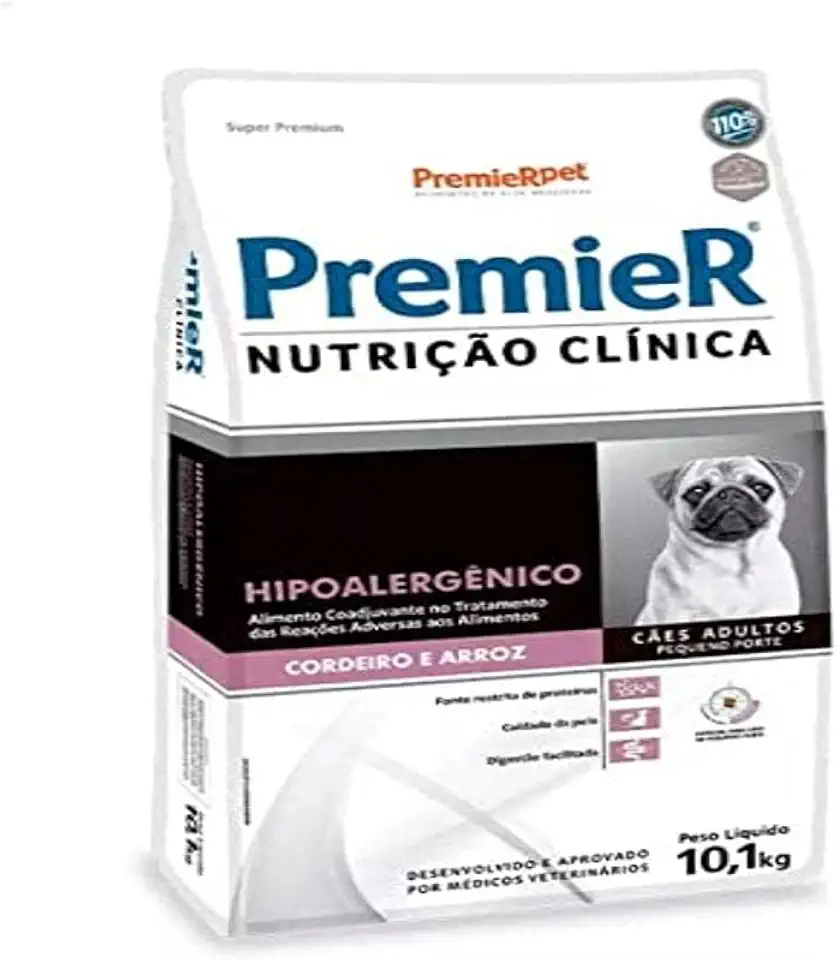 PremieR Pet Nutrição Clínica Ração Seca Hipoalergênica para Cães Porte Pequeno Sabor Cordeiro 10,1kg