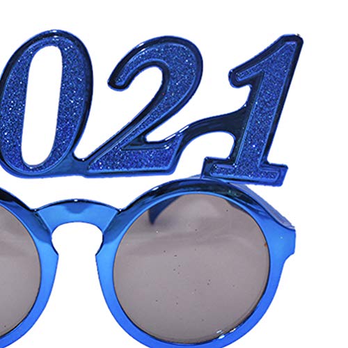 Amosfun Glitter 2021 Ã“culos Ã“culos de Festa de Véspera de Ano Novo 4Pcs Ã“culos de Festa de Feliz