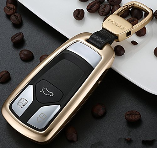 Coque de clé de voiture Audi dorée pour réparer un boîtier usé ou cassé